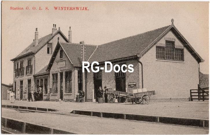 Ansichtkaart - Briefkaart Station G.O.L.S. Winterswijk 1910, Verzamelen, Ansichtkaarten | Nederland, Ongelopen, Gelderland, Voor 1920
