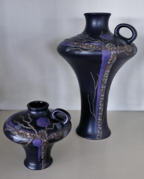 Vintage West-Germany Ruscha vazen art-nouveau stijl, Antiek en Kunst, Antiek | Vazen, Ophalen of Verzenden