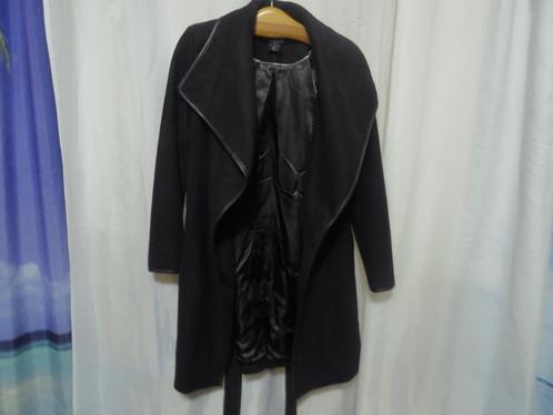 zwarte wolmix jas wrapjas mt S DKNY model dl850019, Kleding | Dames, Jassen | Winter, Gedragen, Maat 36 (S), Zwart, Ophalen of Verzenden