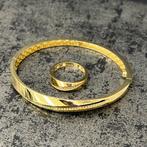 18 karaat gouden armband ring set, Ophalen of Verzenden, Zo goed als nieuw, Goud