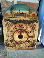 Antiek Uurwerk Wijzerplaat met Dorpsgezicht, Antiek en Kunst, Ophalen of Verzenden