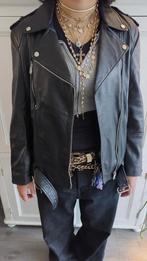 Zara black leather oversized biker jacket L/XL, Maat 46/48 (XL) of groter, Ophalen of Verzenden, Zo goed als nieuw, Zara