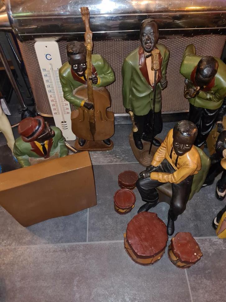 Vintage Jazz Beelden Set, Antiek en Kunst, Kunst | Beelden en Houtsnijwerken, Ophalen of Verzenden