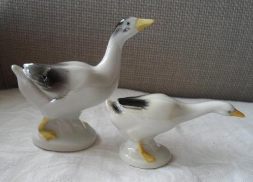 Porseleinen ganzen., Verzamelen, Beelden en Beeldjes, Zo goed als nieuw, Dier, Ophalen of Verzenden