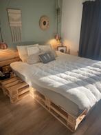 Pallet bed 160x200, Ophalen, Overige kleuren, Tweepersoons, Zo goed als nieuw