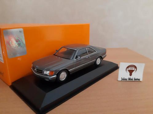 Mercedes Benz 560 SEC (C126) 1980 Grijs Met Maxichamps 1:43, Hobby en Vrije tijd, Modelauto's | 1:43, Nieuw, Auto, Overige merken