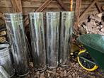 6 meter dubbelwandige kachelpijp inw 15cm, uitw 23 cm, Ophalen, Gebruikt, Hout, Houtkachel