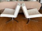 Leren Draai Fauteuils - Set van Twee, Ophalen, Gebruikt, Minder dan 75 cm, Leer