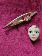 Vintage Broches  jaren 80, Sieraden, Tassen en Uiterlijk, Broches, Overige materialen, Gebruikt, Minder dan 4 cm, Ophalen of Verzenden