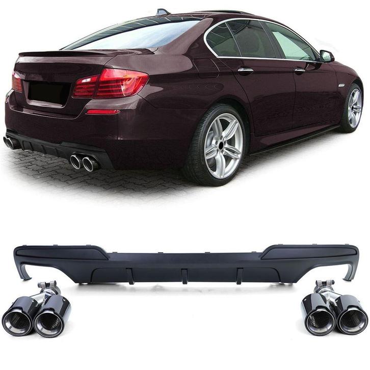 Uitlaat Sierstuk Carbon Diffuser BMW 5-Serie F10 F11 M Pakke, Auto diversen, Tuning en Styling, Verzenden