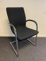 Vergaderstoelen Ahrend 230 Fame zwart, slede chroom 1x, Ophalen of Verzenden, Gebruikt, Zwart, Vijf, Zes of meer stoelen