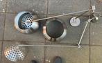 Industriele Hanglamp Metaal Verstelbaar 2x, Huis en Inrichting, Lampen | Hanglampen, Ophalen of Verzenden, Gebruikt, Metaal, 75 cm of meer