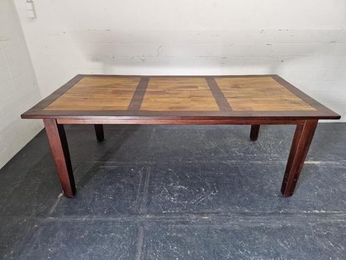Massief teak eetkamertafel / eettafel in 2 kleuren 220x110, Huis en Inrichting, Tafels | Eettafels, Gebruikt, 100 tot 150 cm, 200 cm of meer