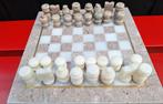Vintage marmer schaakspel schaakbord, Een of twee spelers, Ophalen of Verzenden, Gebruikt