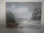 Schilderij landschap water, Antiek en Kunst, Kunst | Schilderijen | Klassiek, Ophalen of Verzenden