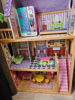 Barbiehuis met Meubels - Compleet!, Kinderen en Baby's, Speelgoed | Poppenhuizen, Ophalen, Zo goed als nieuw, Poppenhuis