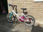 Btwin roze witte meisjes kinderfiets 16inch, Fietsen en Brommers, Fietsen | Meisjes, Ophalen, Gebruikt, Handrem, BTWIN