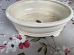 Ovale bloempot af. 24,5x20x9cm. Creme wit, Huis en Inrichting, Ophalen of Verzenden, Gebruikt