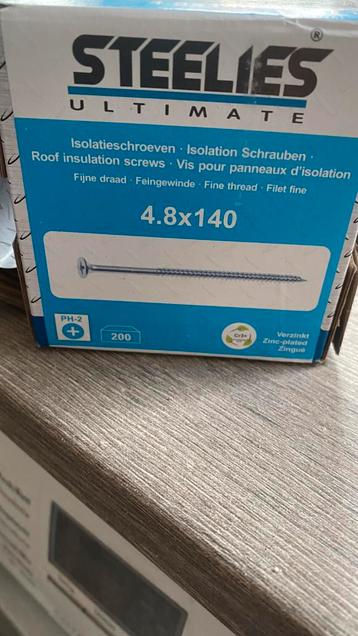 Steelies Ultimate isolatieschroef 4,8x140 trompetkop verzink beschikbaar voor biedingen