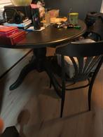 Eettafel zwart rond, Ophalen, Gebruikt, Rond, 100 tot 150 cm