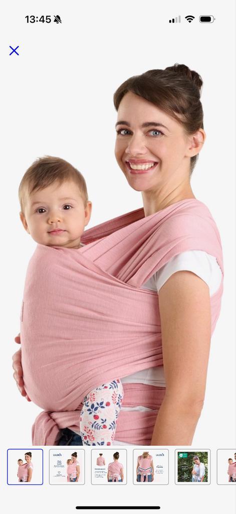 Lalenim Babysling Draagdoek roze - Nieuw!, Kinderen en Baby's, Babydragers en Draagdoeken, Zo goed als nieuw, Draagdoek, Buik
