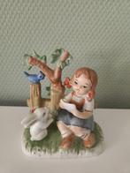Beeldje Meisje/konijn/boom/vogel, Ophalen of Verzenden, Zo goed als nieuw, Mens