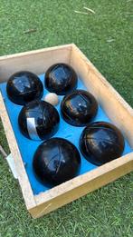 JEU DE BOULES SET STAAL in houten kist, Sport en Fitness, Overige Sport en Fitness, Ophalen, Zo goed als nieuw