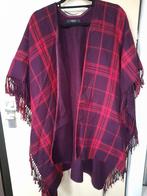 Poncho tartan ruit bordeaux rood Next one size, Maat 46/48 (XL) of groter, Ophalen of Verzenden, Zo goed als nieuw, Next