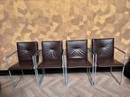 4x arco frame bruin, Huis en Inrichting, Stoelen, Ophalen of Verzenden, Zo goed als nieuw, Bruin, Leer