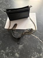 dR Amsterdam zwart lederen schoudertas, Sieraden, Tassen en Uiterlijk, Portemonnees, Zwart, Nieuw, Met knipsluiting, Ophalen