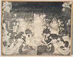 Antieke Jan Toorop print - De Drie Bruiden- 1893 art nouveau, Antiek en Kunst, Kunst | Etsen en Gravures, Ophalen of Verzenden
