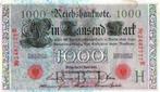 Reichsbanknote Duitsland 1910 1000 Mark, Postzegels en Munten, Ophalen of Verzenden, Duitsland, Los biljet