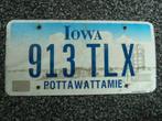 Kentekenplaat licenseplate Iowa Pottawattamie USA, Verzamelen, Ophalen of Verzenden, Gebruikt, Auto's