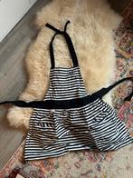 Keukenschort gestreept Elle magazine, Huis en Inrichting, Keuken | Textiel, Ophalen of Verzenden, Gebruikt, Zwart, Schort