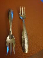twee antiek zilver vlees vorkjes, Antiek en Kunst, Antiek | Bestek, Ophalen of Verzenden