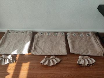 3xLuxe ringgordijnen–B260 x H241 cm – zware kwaliteit beschikbaar voor biedingen