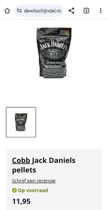 Rookpellets jack Daniels voor de COBB beschikbaar voor biedingen
