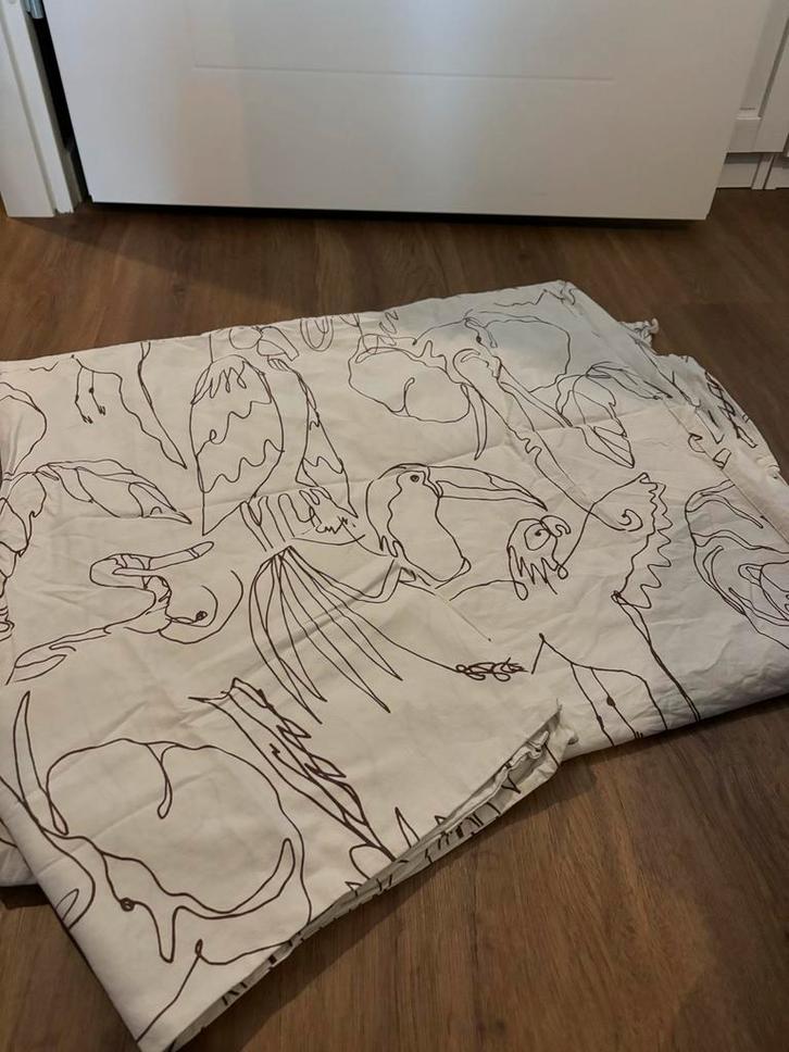 Crème Dieren Dekbedovertrek 1-persoons, Huis en Inrichting, Slaapkamer | Beddengoed, Zo goed als nieuw, Dekbedovertrek, Eenpersoons