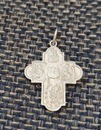 Antieke Franse Religieuze Kruis Hanger sterling zilver, Verzamelen, Religie, Verzenden, Zo goed als nieuw, Sieraad, Christendom | Katholiek