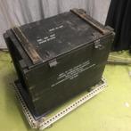 Vintage hoge houten Legerkist, Huis en Inrichting, Woonaccessoires | Kisten, Ophalen, Minder dan 50 cm, Gebruikt, 50 tot 100 cm