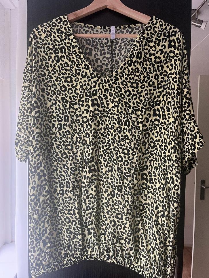 Miss Etam t-shirt geel met print (maat 50), Kleding | Dames, Grote Maten, Zo goed als nieuw, Shirt of Top, Geel, Ophalen of Verzenden