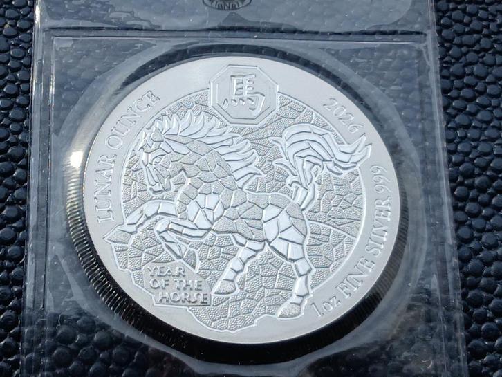 2026 Rwanda 1 oz zilveren Paard, Postzegels en Munten, Munten | Afrika, Overige landen, Zilver, Verzenden