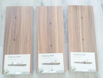 Wandrek 3 x 57x23,5x3,8 cm vliegende rek  beschikbaar voor biedingen