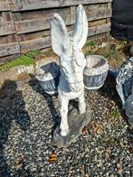 Leuk tuindierbeeld ezel met bloempotten, Ophalen, Gebruikt, Beton, Dierenbeeld