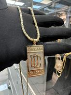 14K Gouden Koningsketting - Iced Dream Chasers, Ophalen of Verzenden, Nieuw, Goud, Met hanger