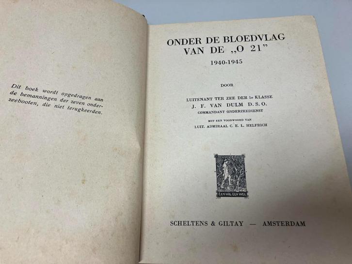 Onder de bloedvlag van de O 21 1940 45 Onderzeeboot, Boeken, Oorlog en Militair, Gelezen, Marine, Tweede Wereldoorlog, Ophalen of Verzenden
