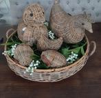 Maison Rustic Rattan grote en kleine miss chicken,duck 2, Ophalen, Zo goed als nieuw, Rond, Riet