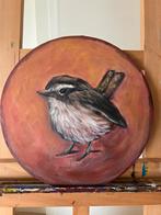 Grappig vogeltje schilderij, Ophalen of Verzenden