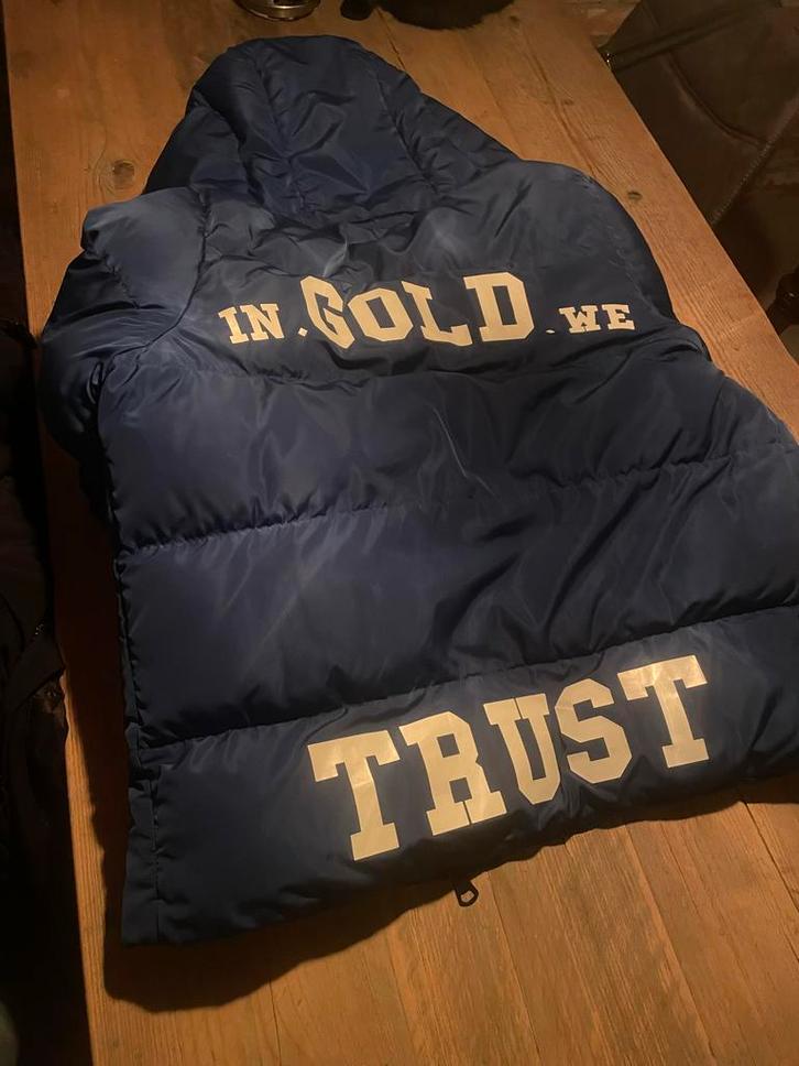 In.GOLD.we TRUST Puffer Jas Blauw Maat S, Kleding | Heren, Jassen | Winter, Zo goed als nieuw, Maat 46 (S) of kleiner, Blauw, Ophalen of Verzenden