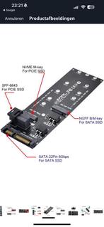 NFHK SFF-8643 adapterkaart voor M.2 NGFF SSD's, Ophalen of Verzenden, Nieuw, Desktop